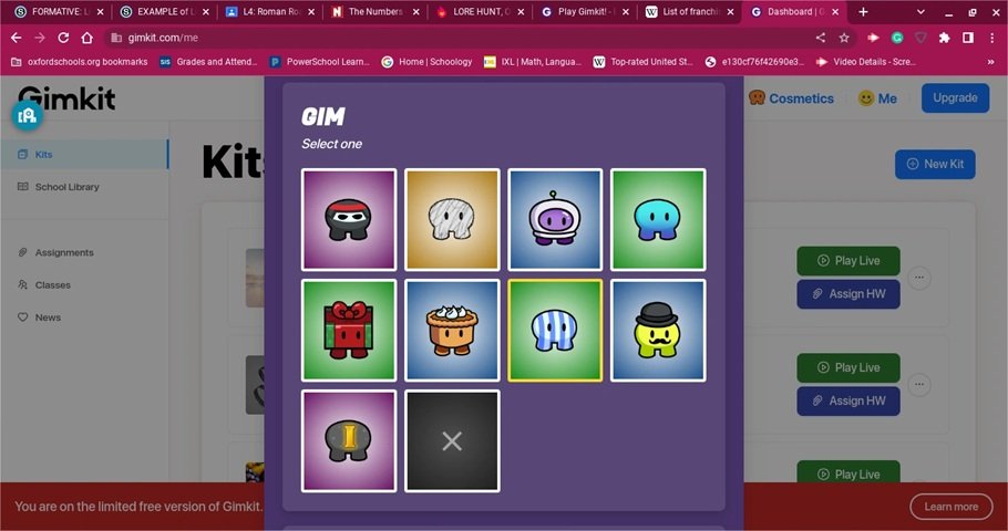 gimkit locker