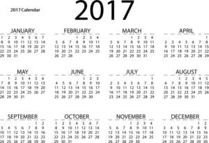 2017 Calendar